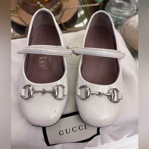 Gucci ballerina flats with silver-tone Horsebit